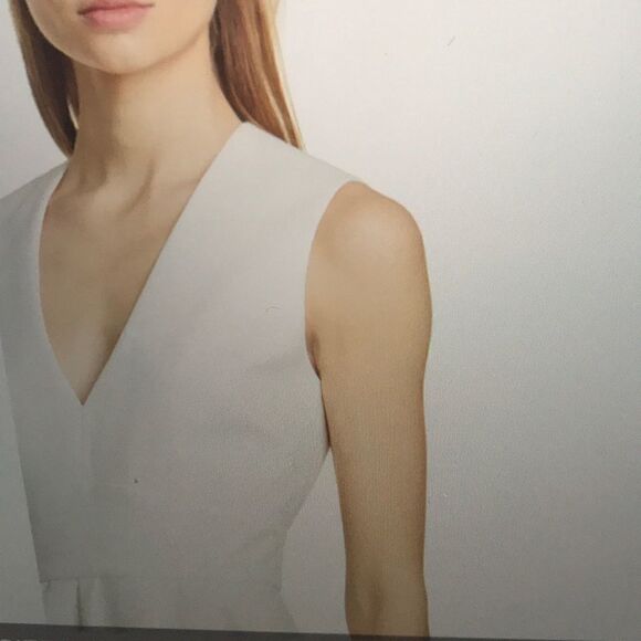 BA&SH “WILSON” CUTOUT FIT & FLARE  DRESS IN ECRU - Picture 7 of 10